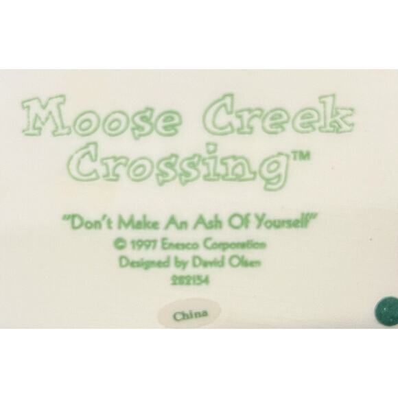 Enesco Moose Creek Crossing “Don’t Make An Ash of Yourself” 1997 Bear #282154 - Picture 5 of 6